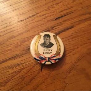 Lucky Lindy 1920's Pin