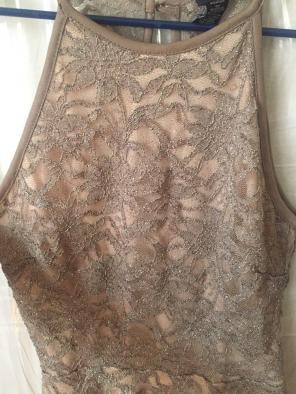 Gold Glitter Halter Dress