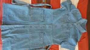 Gloria Vanderbilt Blue Denim Trench Coat