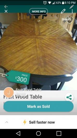 Fruit Wood Kitchen Table