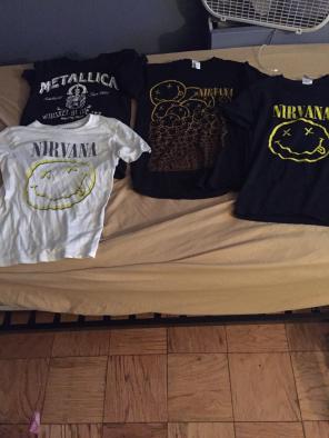 Nirvana And Metallica Shirts