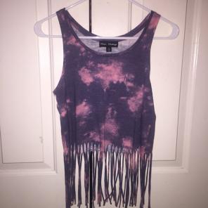 Tie Dye Fringe Crop Top