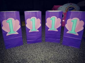 Mermaid theme goody bags
