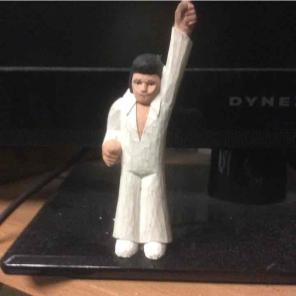 Hand wood carved Elvis