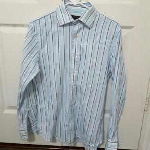 Express design studio, blue shirt