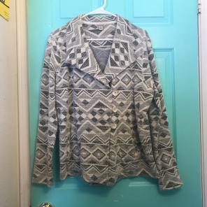 Lucky Brand Knit Printed Blazer