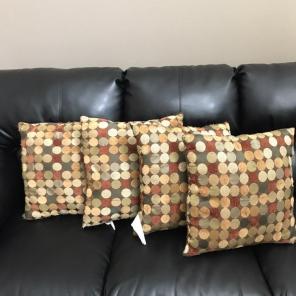 Set Of 4 Decorative Pillows Brown