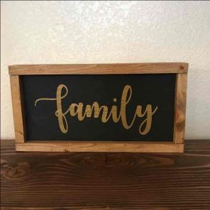 Family wood sign