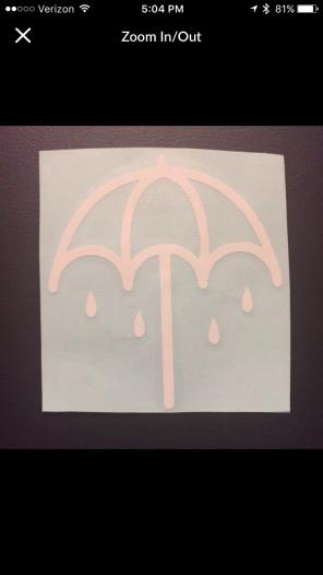 Bring Me The Horizon Umbrella Rain Decal