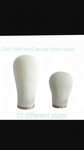 Cork filled canvas block head