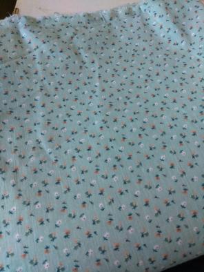 6 yds Blue Cotton Fabric Quilting Sewing