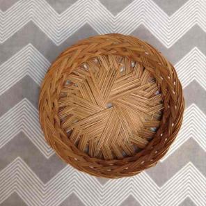 Vintage wicker basket bowl