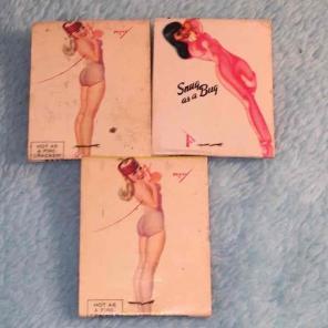 Vintage sexy pinup girl match books 60s