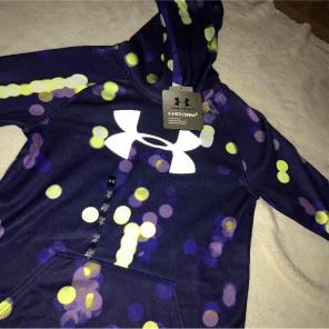 Purple under armour hoodie youth large