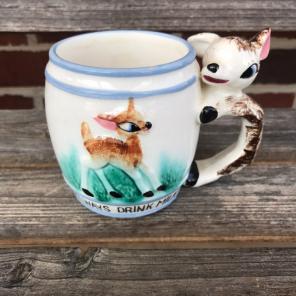 Vintage Always Drink Milk Deer Mug