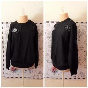 Vintage Patchwork 80s Long Sleeve Top