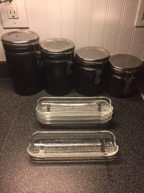 Vintage Glass Corn Cradle Dishes