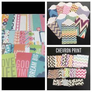 Chevron Print Scalloped Squares Planners