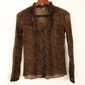 Ann Taylor leopard print blouse