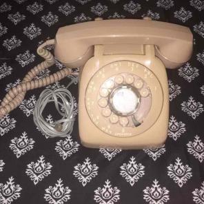 60s Dusty Pink Rotary Dial Phone *Works*