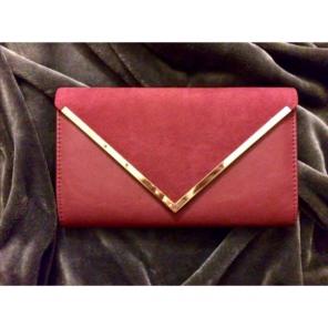 ALDO Large Wine Red Clutch