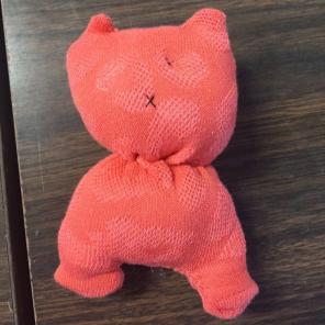 Orange Sock Animal Bear