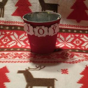 JOY red metal bucket