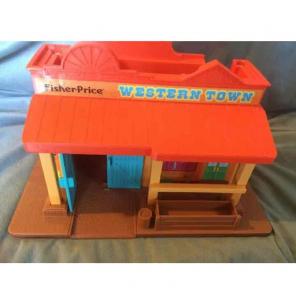 Vintage Little People Western Town