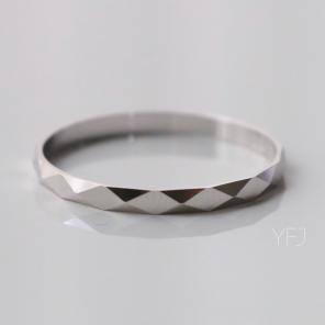 Sparkly Sterling Silver Diamond Cut Band