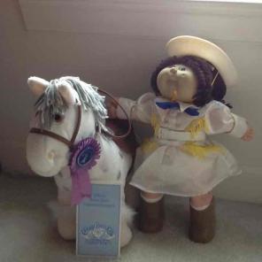 Cabbage Patch cowgirl and pony