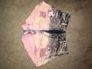 High Waisted Pink Ombre Booty Cut Shorts