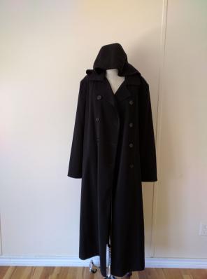 Gallery woman's winter spring black coat