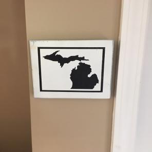 Wooden Michigan Wall Hanging Handmade