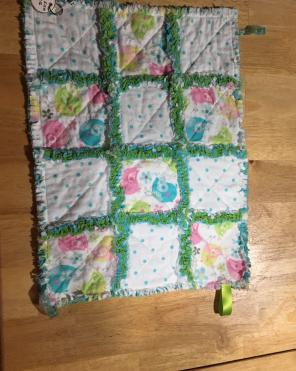 Handmade Baby Tag Blanket