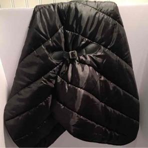 Women's black quilted sports pancho