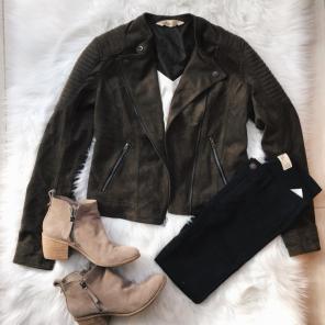 Brown Suede Moto Jacket