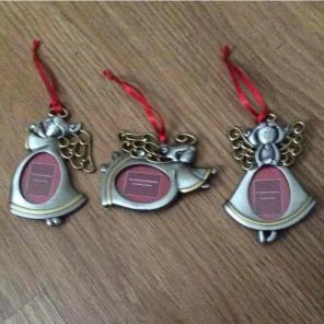3 Christmas Frame Ornaments,angels