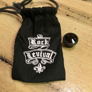 Rock Revival Black Crystal Button