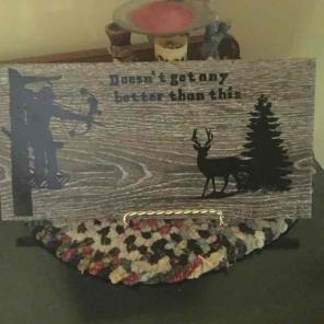 Ceramic Title Deer Season Shelf Plaque
