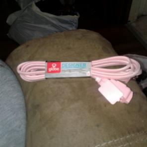 9ft Pink extension cord