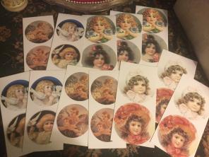 12 Sheets Vintage Angel Child Stickers