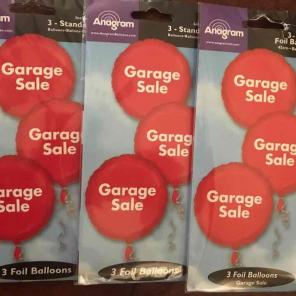 Mylar Balloons " Garage Sale"- 9