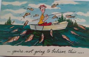 Comic. Vintage postcard.