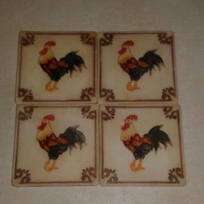 Set of 4 vintage Rooster Coast