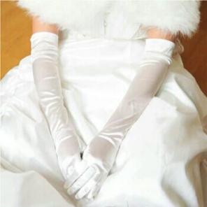 WHITE FASHION ELBOW GLOVES