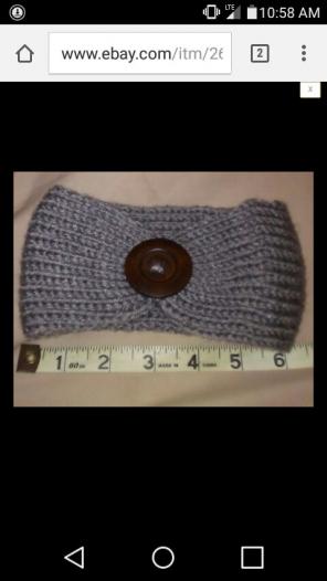 Crochet Infant Gray Head band