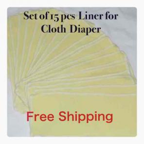 Cloth Diaper Liner-NEW-Set of 15 pcs
