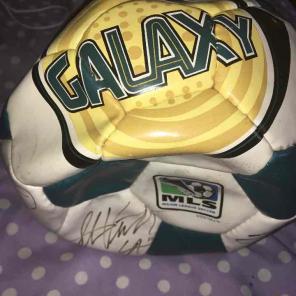 Galaxy autographed soccer ball