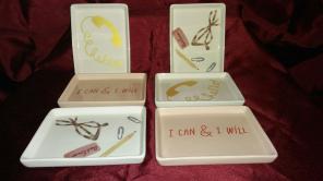 Rae Dunn office plates $10.00 each