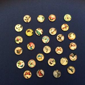 28 Butterfly Cabochons